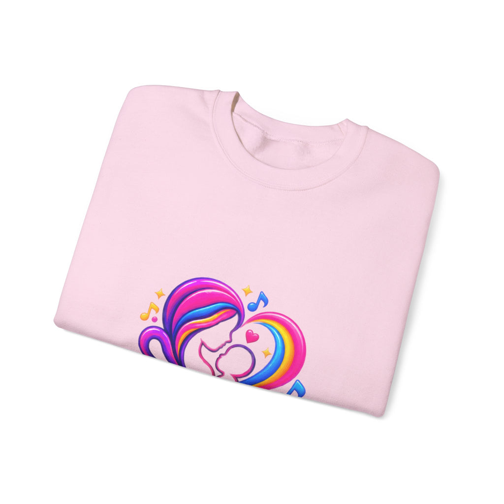 ZappMoms Heart Mom and Child Crewneck Sweatshirt