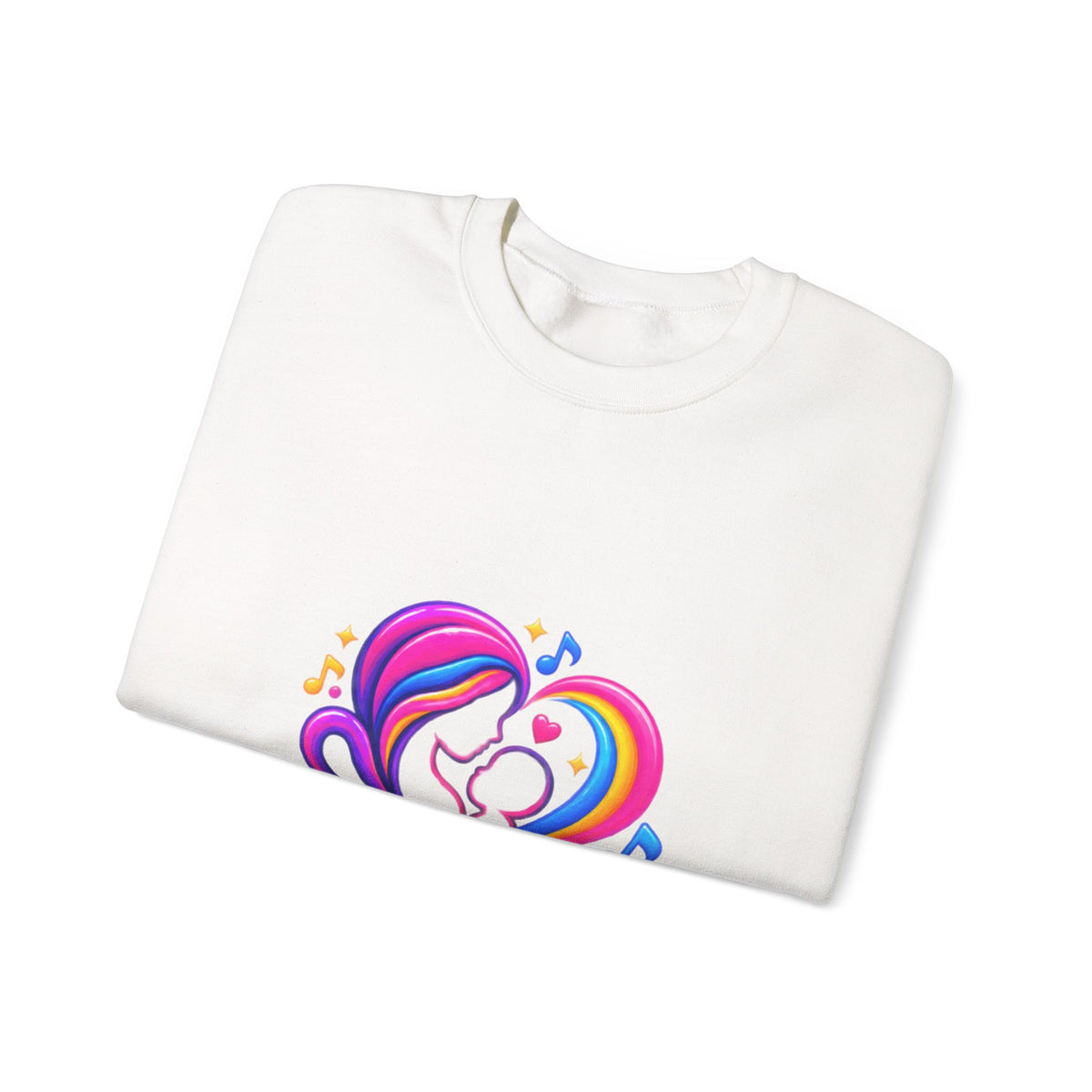 ZappMoms Heart Mom and Child Crewneck Sweatshirt