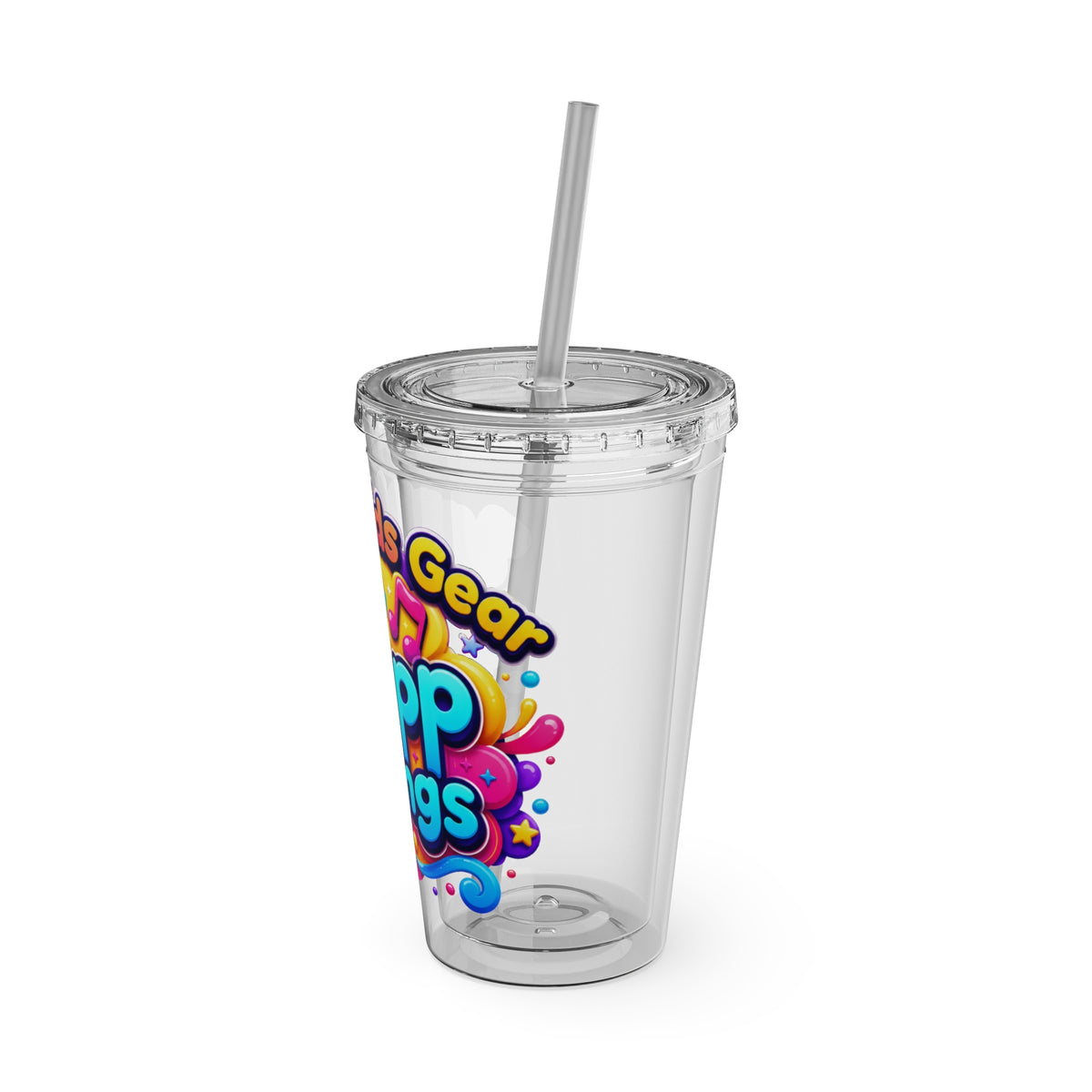 Zapp Songs Kids Tumbler with Straw — 16oz Colorful Music Logo Cup