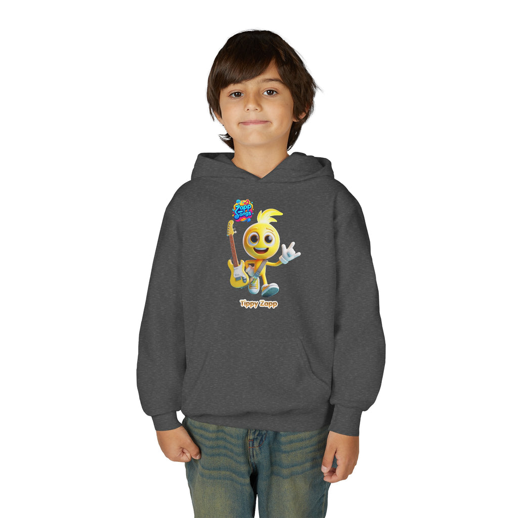 "Tippy Zapp" Guitar Character Kids Hoodie