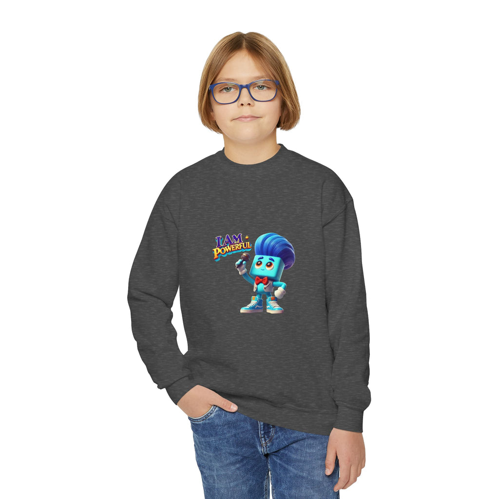 Rappa Zapp "I Am Powerful" — Youth Crewneck Sweatshirt