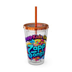 Zapp Songs Kids Tumbler with Straw — 16oz Colorful Music Logo Cup