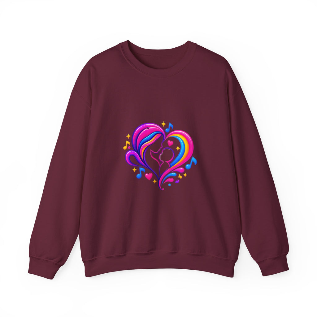 ZappMoms Heart Mom and Child Crewneck Sweatshirt