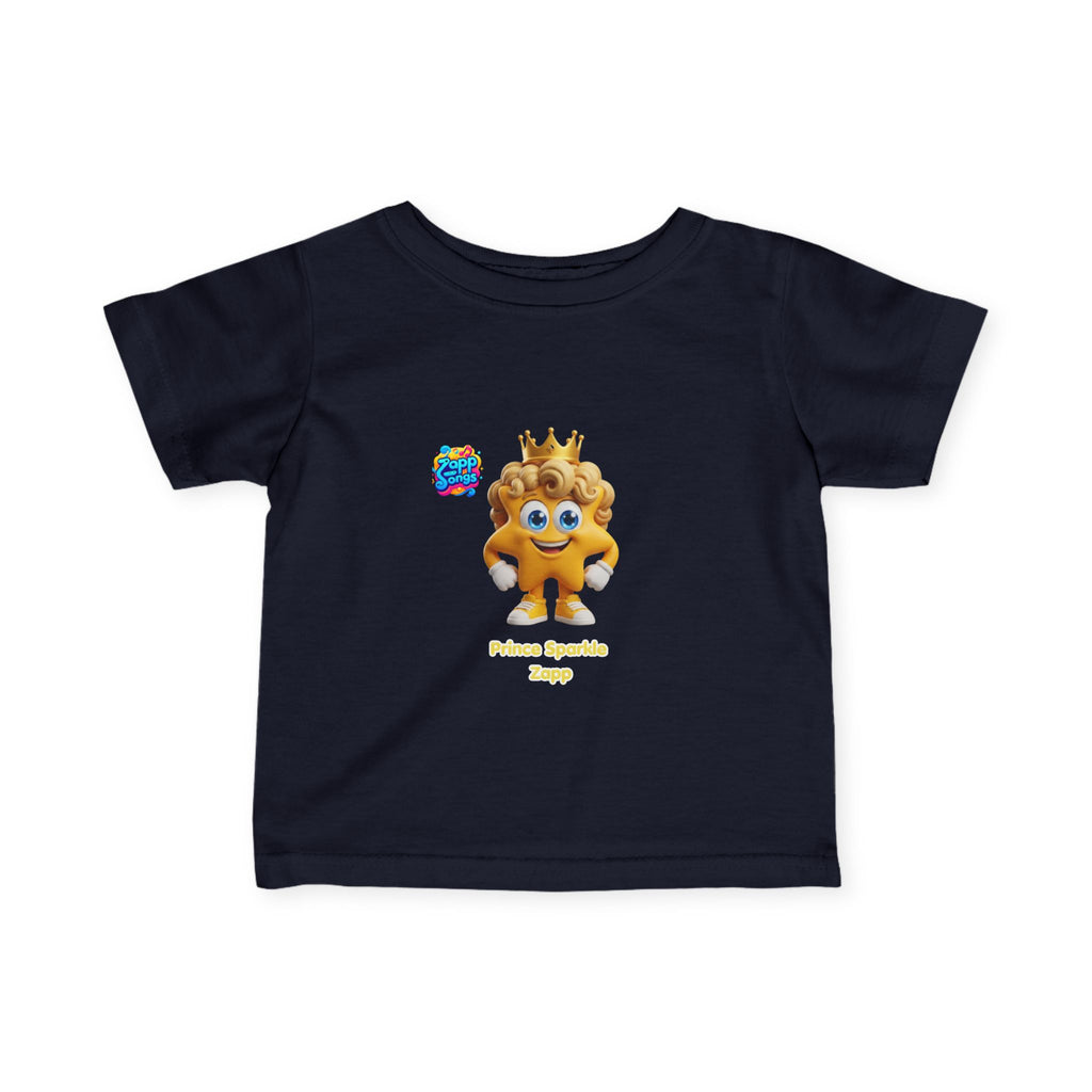 Infant Tee — 'Prince Sparkle Zapp Character' Cute Crowned Baby Shirt