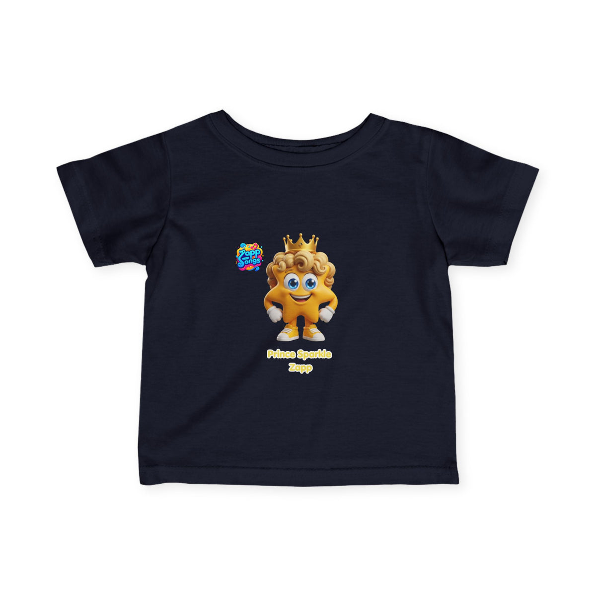 Infant Tee — 'Prince Sparkle Zapp Character' Cute Crowned Baby Shirt