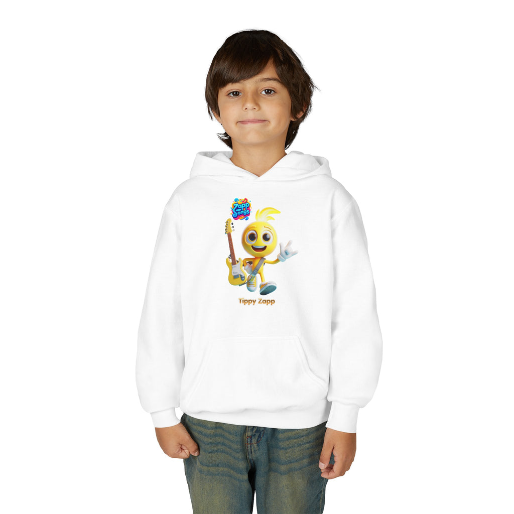 "Tippy Zapp" Guitar Character Kids Hoodie