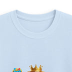 Kinder-T-Shirt – „Prinz Glitzer Zapp Figur“ Süße gekrönte Sonne Grafik