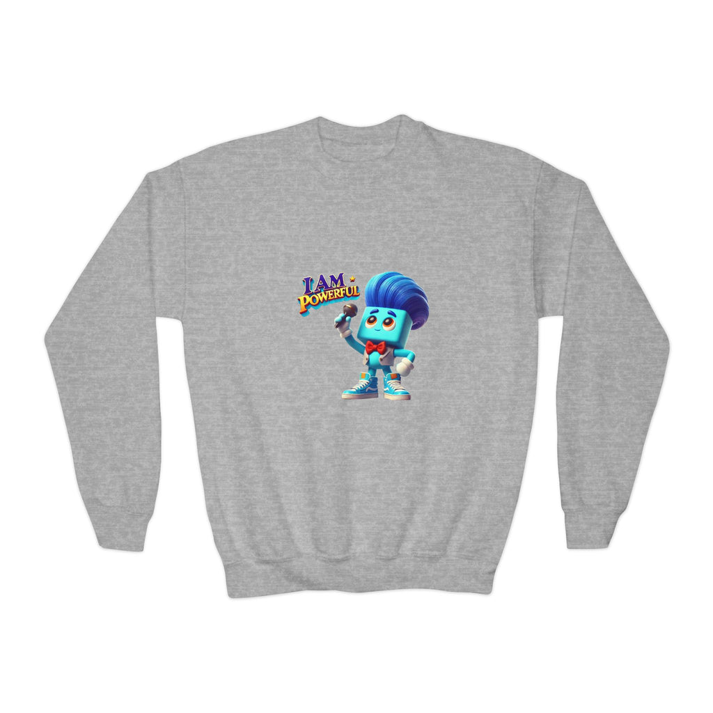 Rappa Zapp "I Am Powerful" — Youth Crewneck Sweatshirt