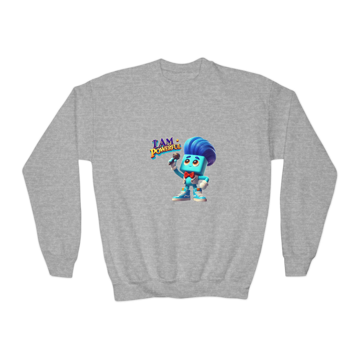 Rappa Zapp "I Am Powerful" — Youth Crewneck Sweatshirt