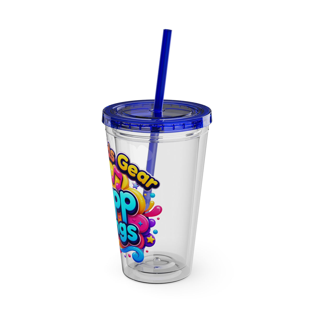 Zapp Songs Kids Tumbler with Straw — 16oz Colorful Music Logo Cup