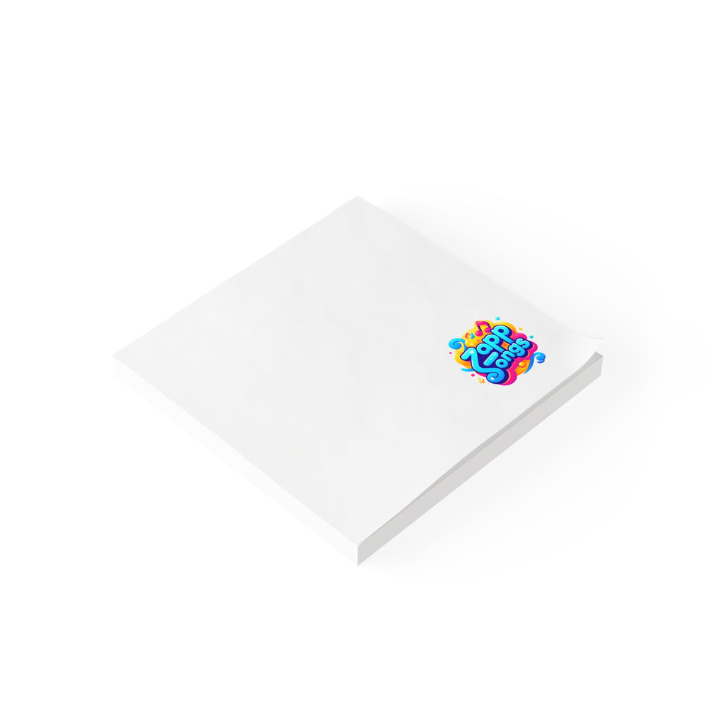 Zapp Songs Colorful Logo Post-it Notes — Bright Music-Themed Sticky Notes
