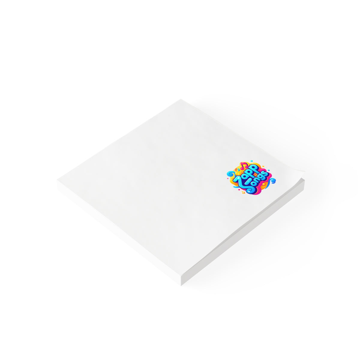 Zapp Songs Colorful Logo Post-it Notes — Bright Music-Themed Sticky Notes