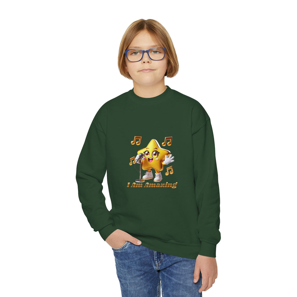 Twinkie Zapp “I AM AMAZING”  — Youth Crewneck Sweatshirt