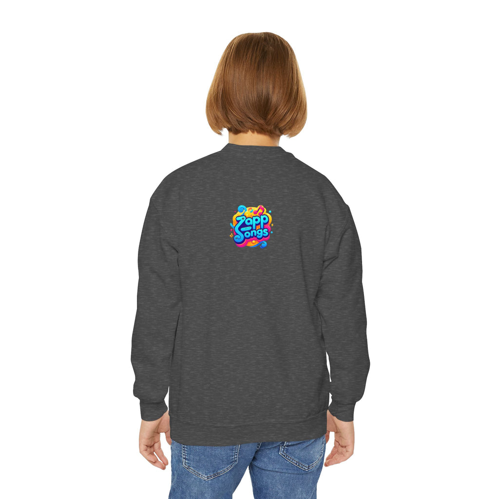 Zazzy Zapp "I Am Happy" — Youth Crewneck Sweatshirt