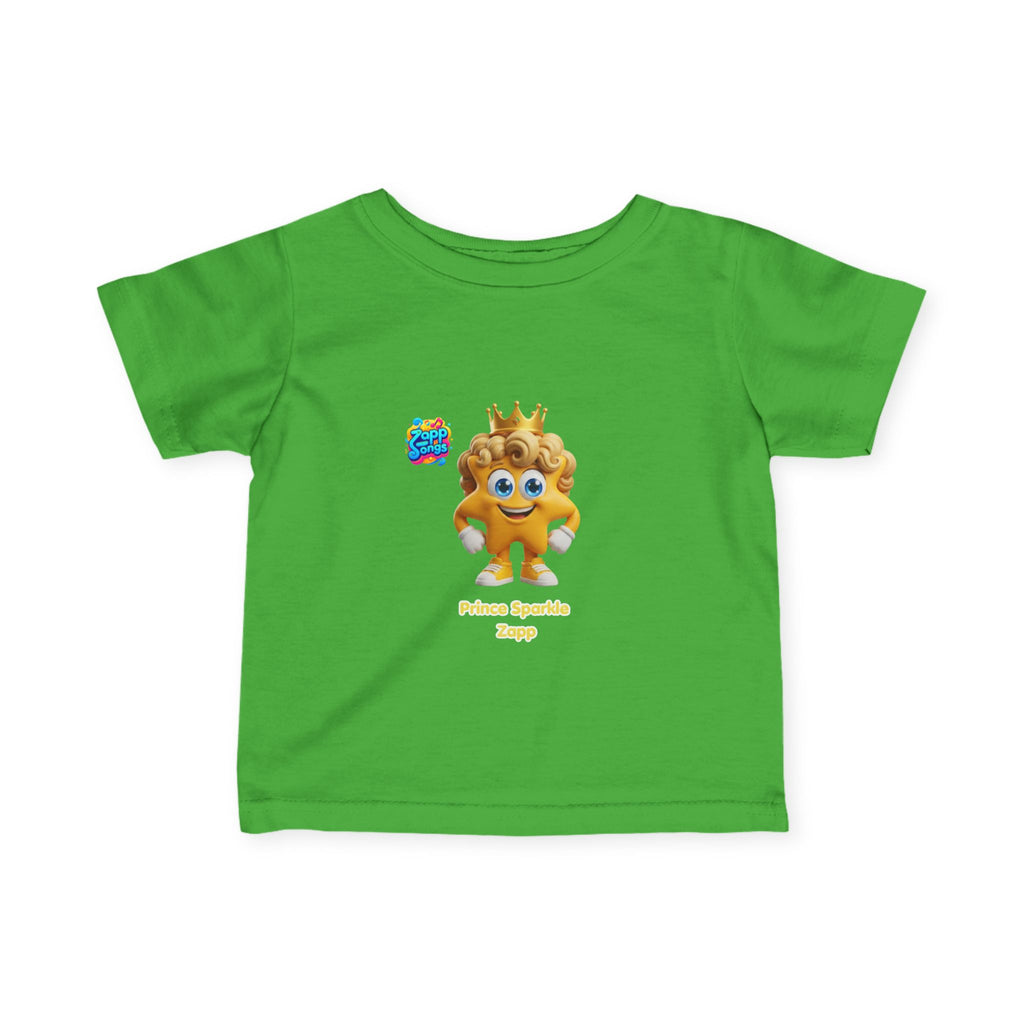 Infant Tee — 'Prince Sparkle Zapp Character' Cute Crowned Baby Shirt