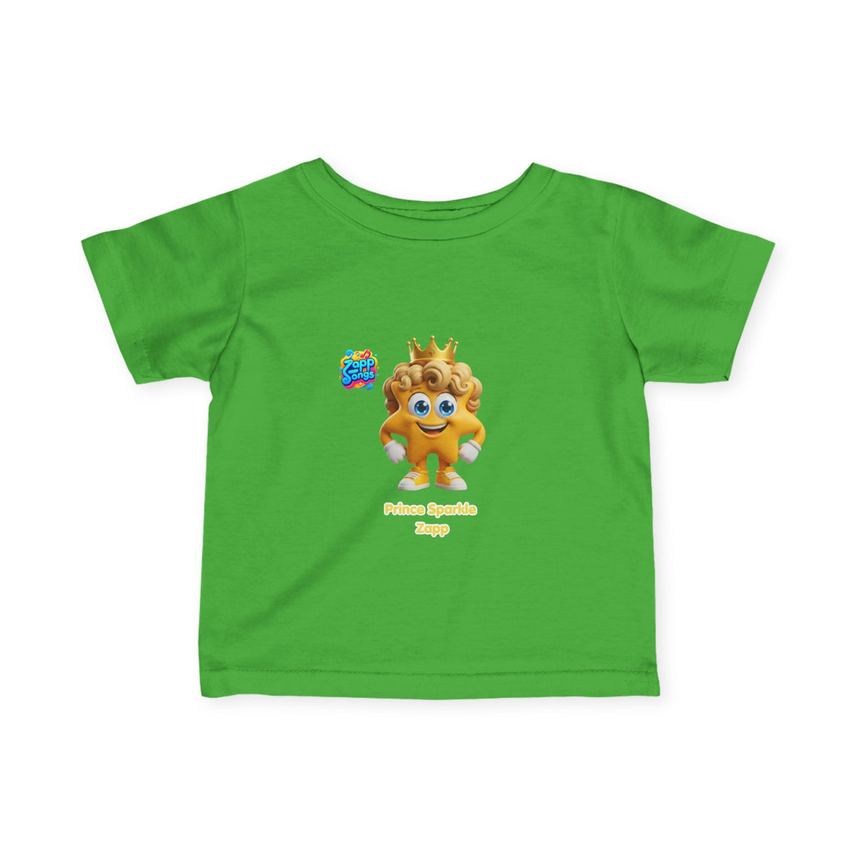 Infant Tee — 'Prince Sparkle Zapp Character' Cute Crowned Baby Shirt