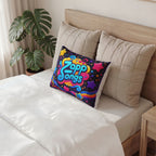 Zapp Songs Cotton Pillow Sham — Colorful Music Stars Decorative Pillowcase