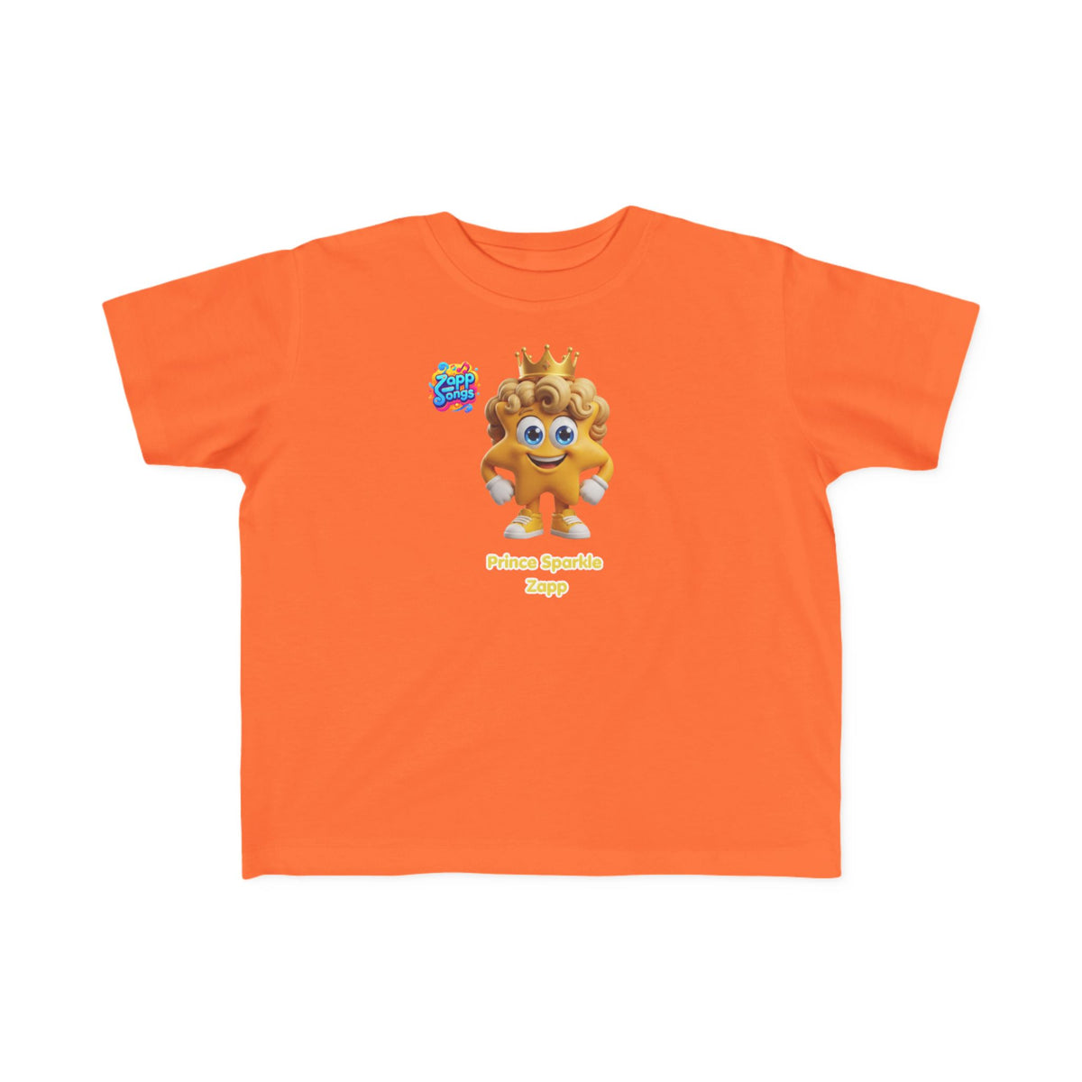 Toddler Tee — Prince Sparkle Zapp Character Cute Crowned Graphic Shirt