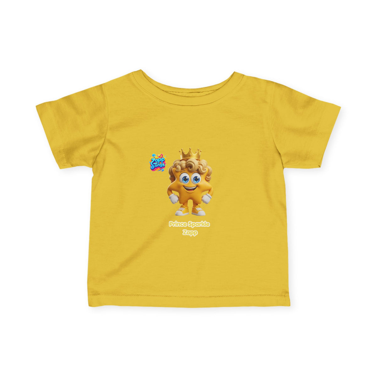 Infant Tee — 'Prince Sparkle Zapp Character' Cute Crowned Baby Shirt