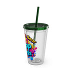 Zapp Songs Kids Tumbler with Straw — 16oz Colorful Music Logo Cup