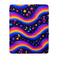 Zapp Songs Music Rainbow Sherpa Blanket