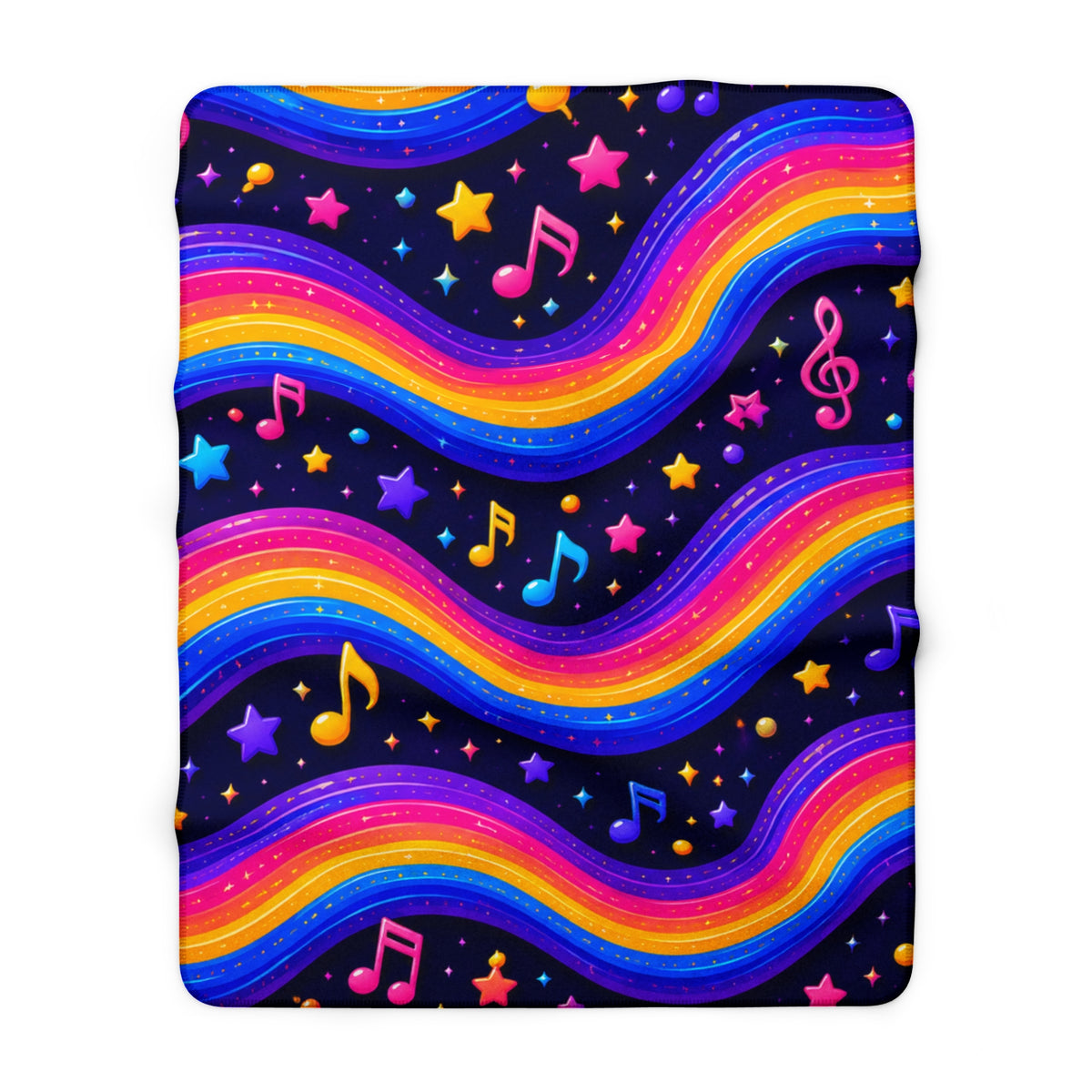 Zapp Songs Music Rainbow Sherpa Blanket