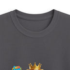 Kinder-T-Shirt – „Prinz Glitzer Zapp Figur“ Süße gekrönte Sonne Grafik
