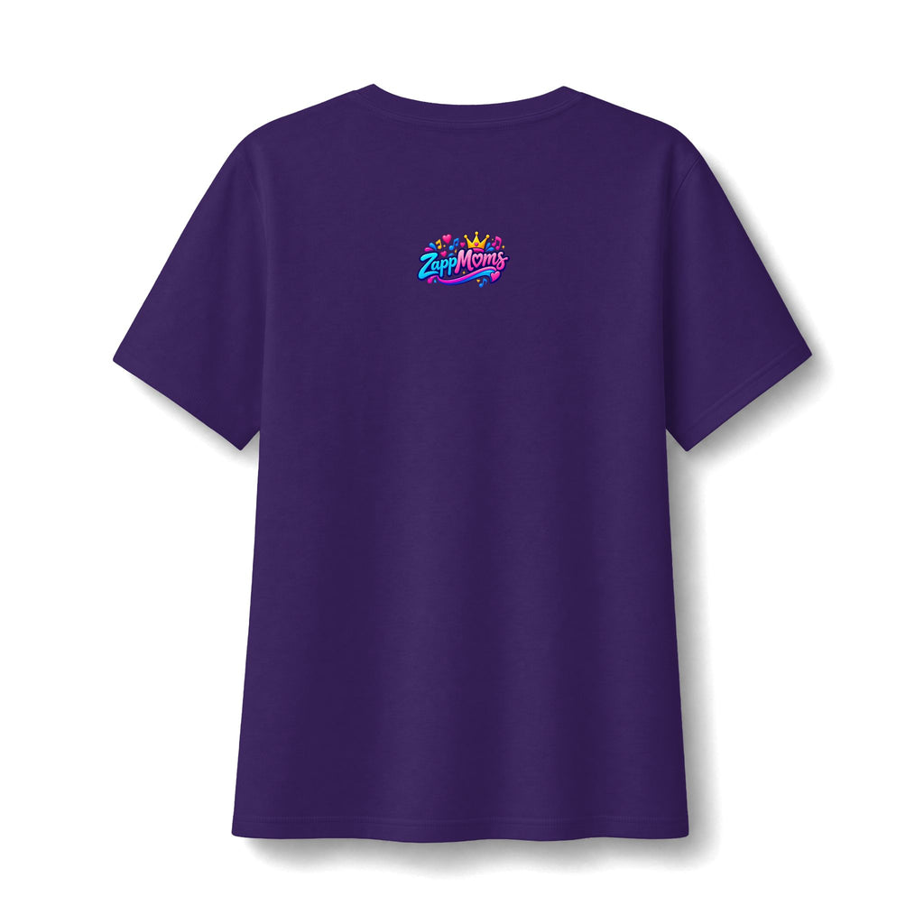 ZappMoms Mom and Child Heart Short Sleeve V-Neck Tee