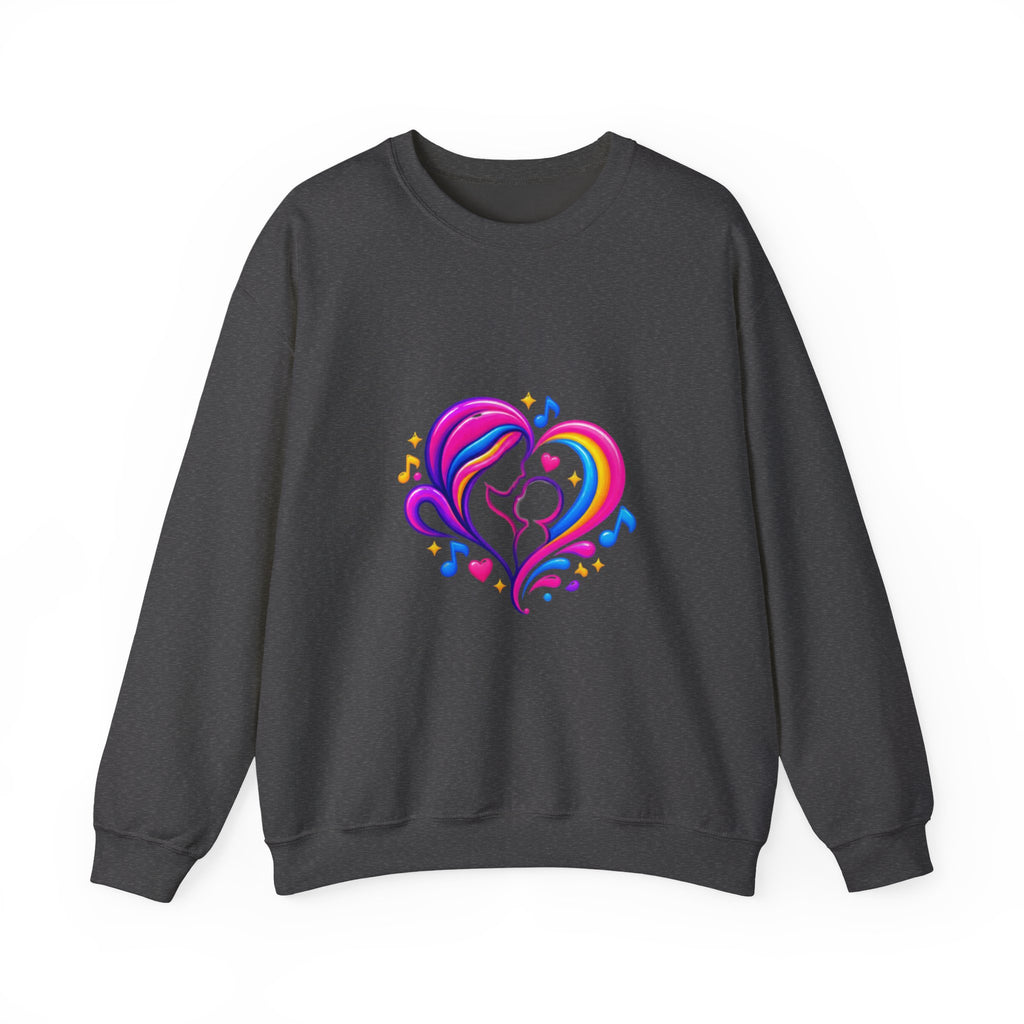 ZappMoms Heart Mom and Child Crewneck Sweatshirt