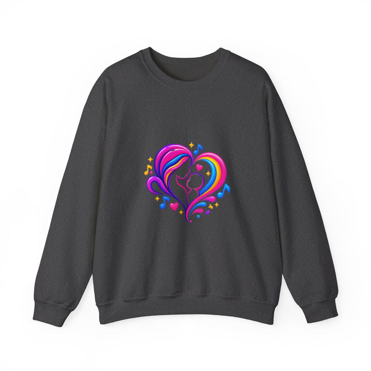 ZappMoms Heart Mom and Child Crewneck Sweatshirt