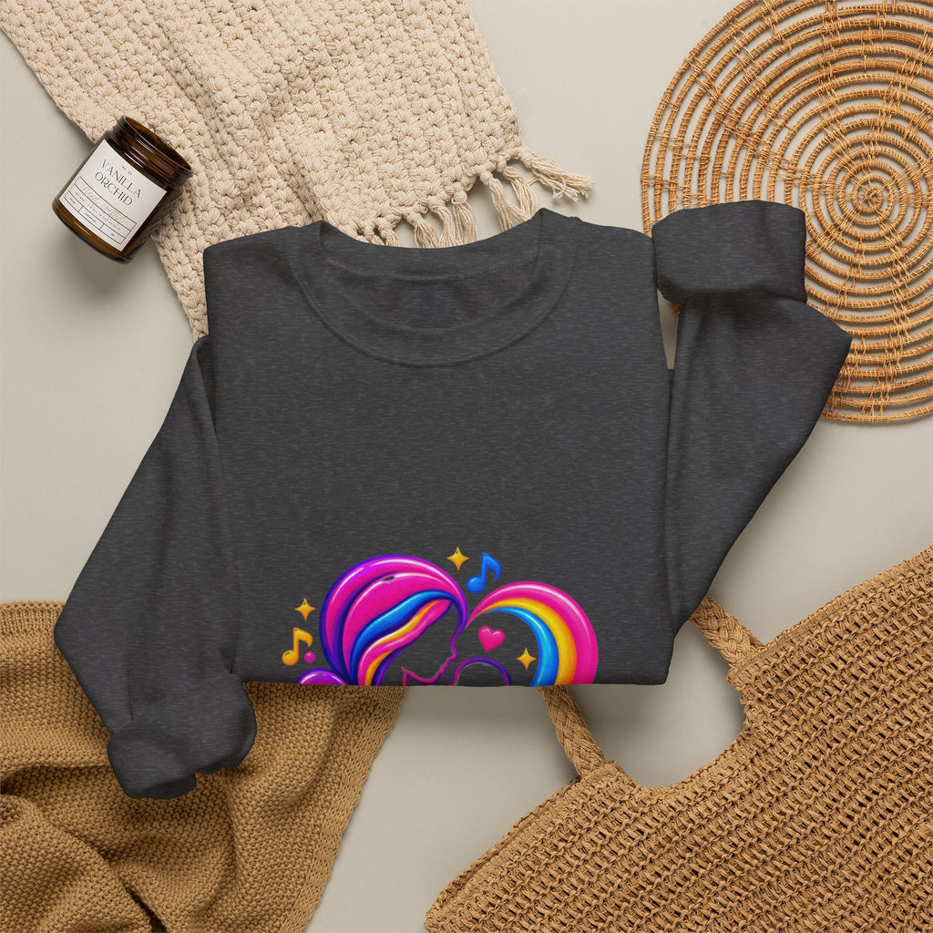 ZappMoms Heart Mom and Child Crewneck Sweatshirt