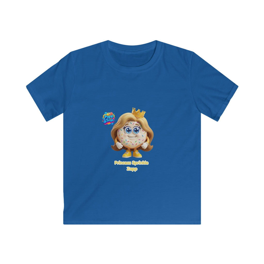 Kids Tee - Princess Sprinkle Donut Zapp Character  — Cute Crowned Sprinkle Character Shirt