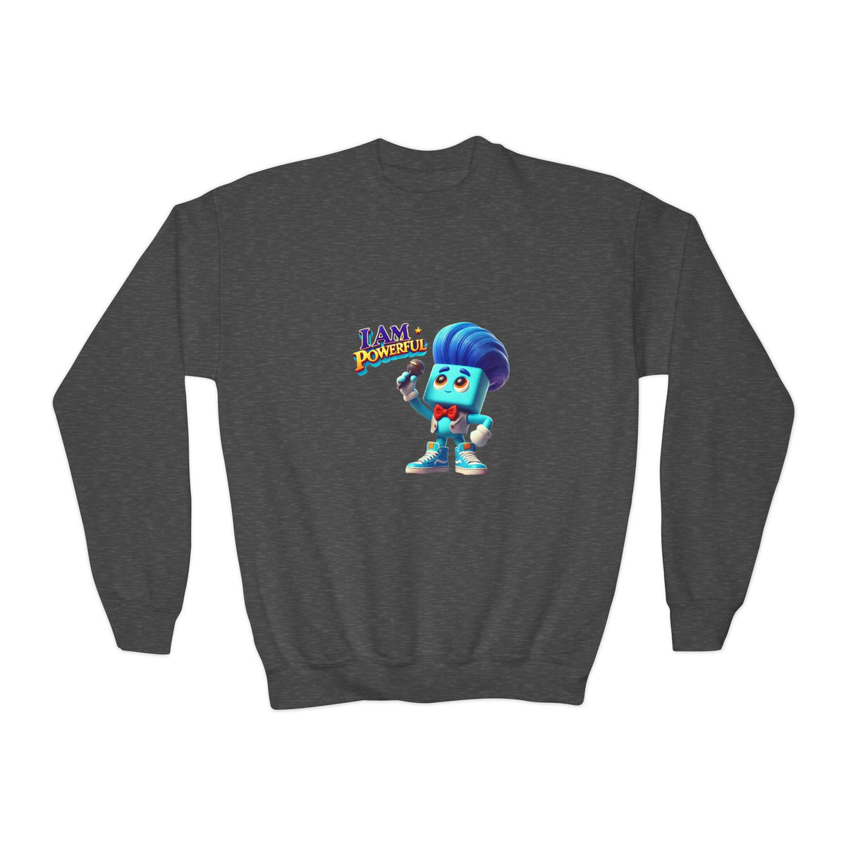 Rappa Zapp "I Am Powerful" — Youth Crewneck Sweatshirt