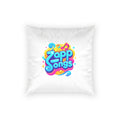 Zapp Songs Colorful Logo Poly Velvet Pillow — Bright Music-Themed Decorative Throw Pillow
