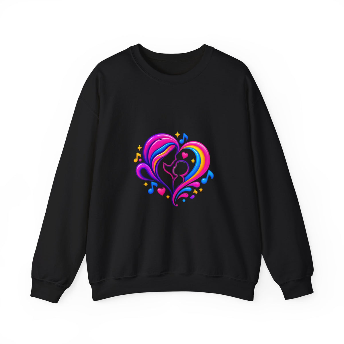 ZappMoms Heart Mom and Child Crewneck Sweatshirt