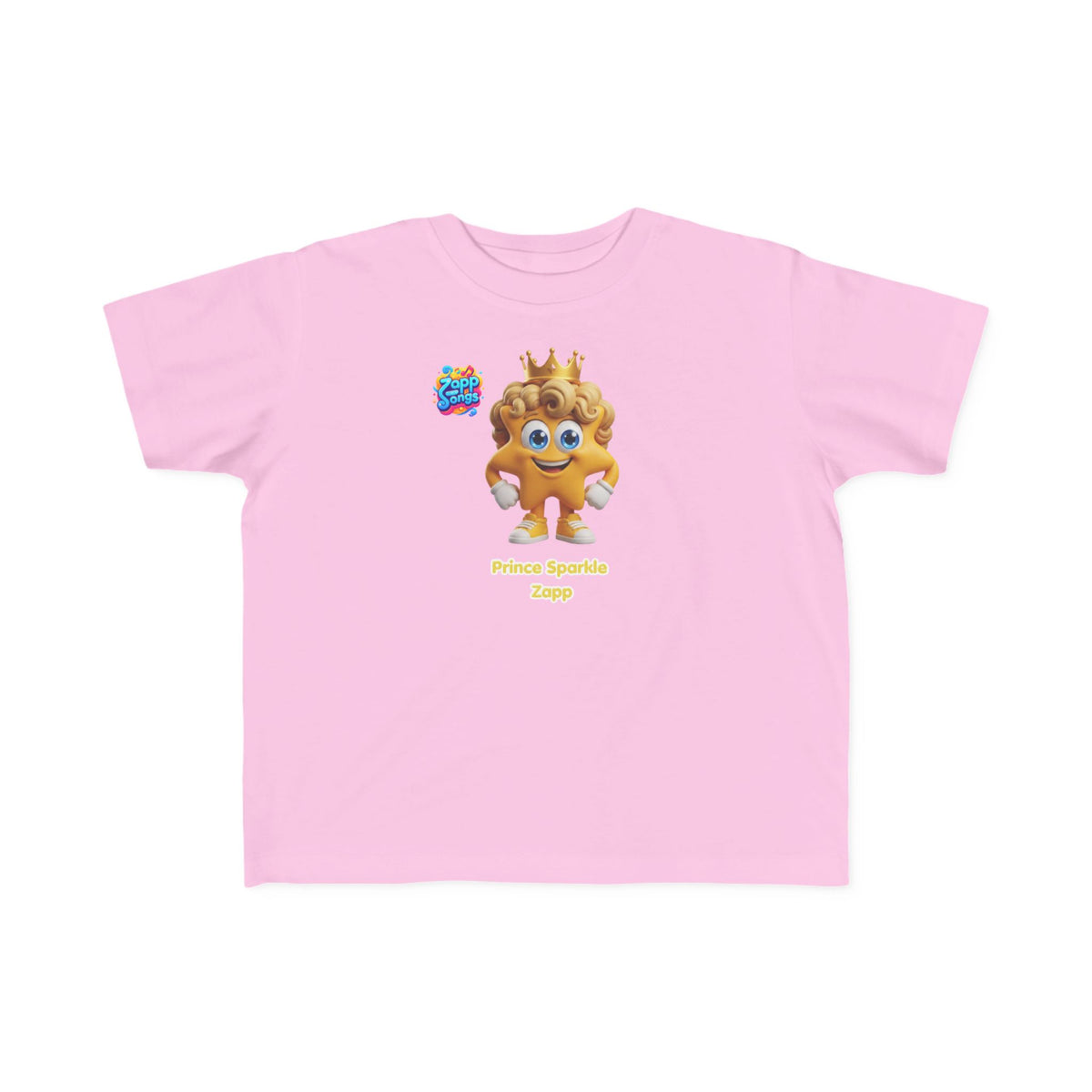 Toddler Tee — Prince Sparkle Zapp Character Cute Crowned Graphic Shirt