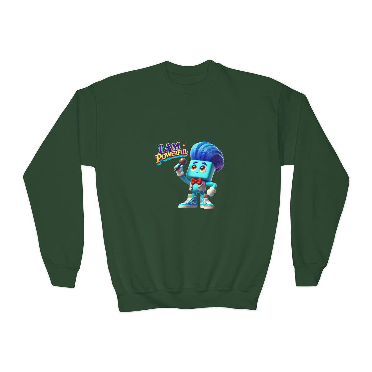 Rappa Zapp "I Am Powerful" — Youth Crewneck Sweatshirt