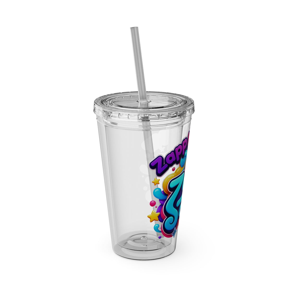 Zapp Songs Kids Tumbler with Straw — 16oz Colorful Music Logo Cup