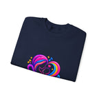 ZappMoms Heart Mom and Child Crewneck Sweatshirt