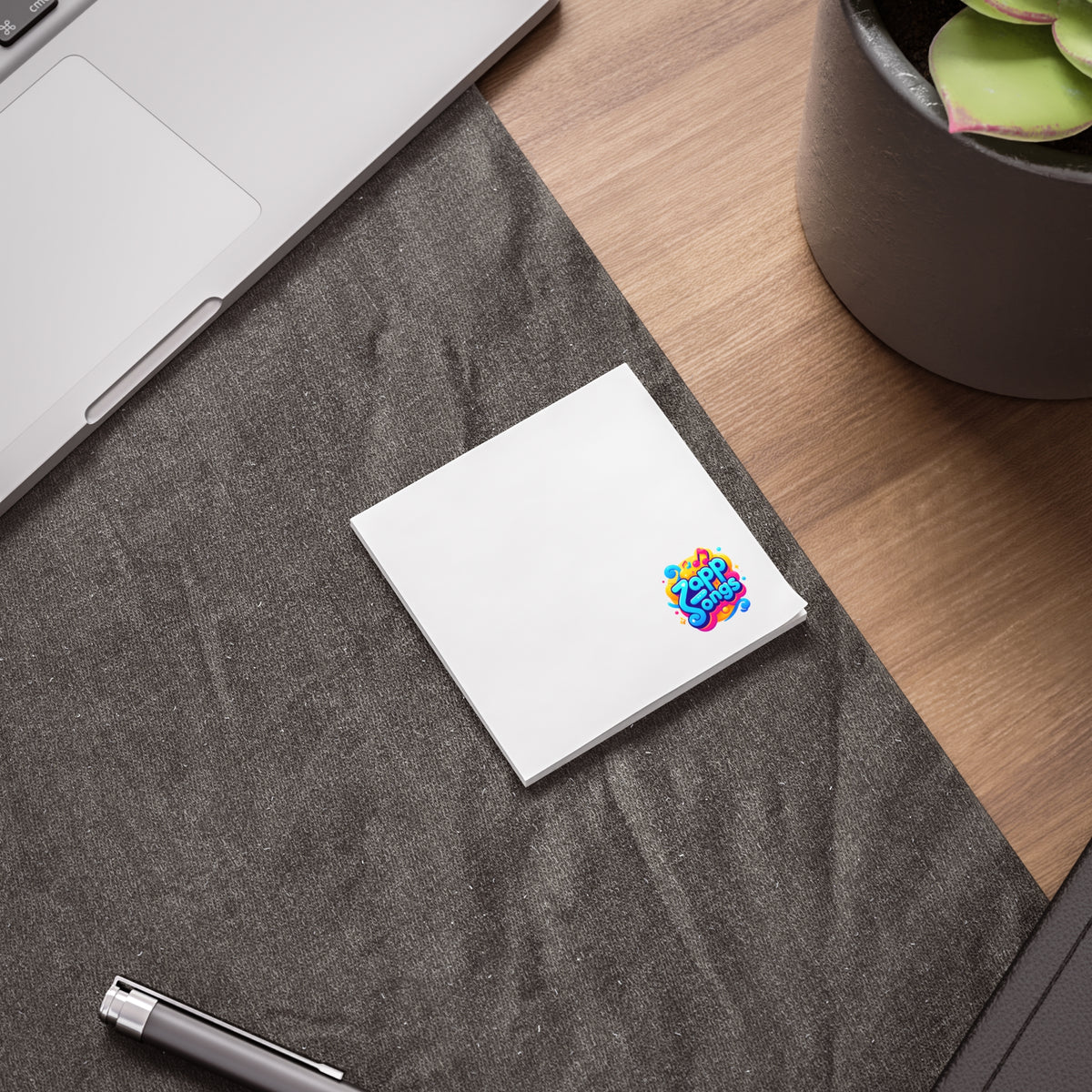 Zapp Songs Colorful Logo Post-it Notes — Bright Music-Themed Sticky Notes