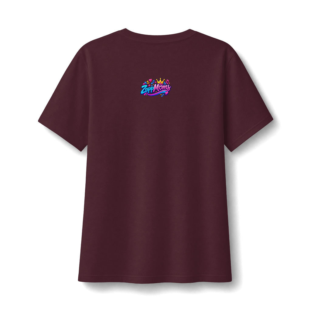 ZappMoms Mom and Child Heart Short Sleeve V-Neck Tee