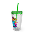 Zapp Songs Kids Tumbler with Straw — 16oz Colorful Music Logo Cup