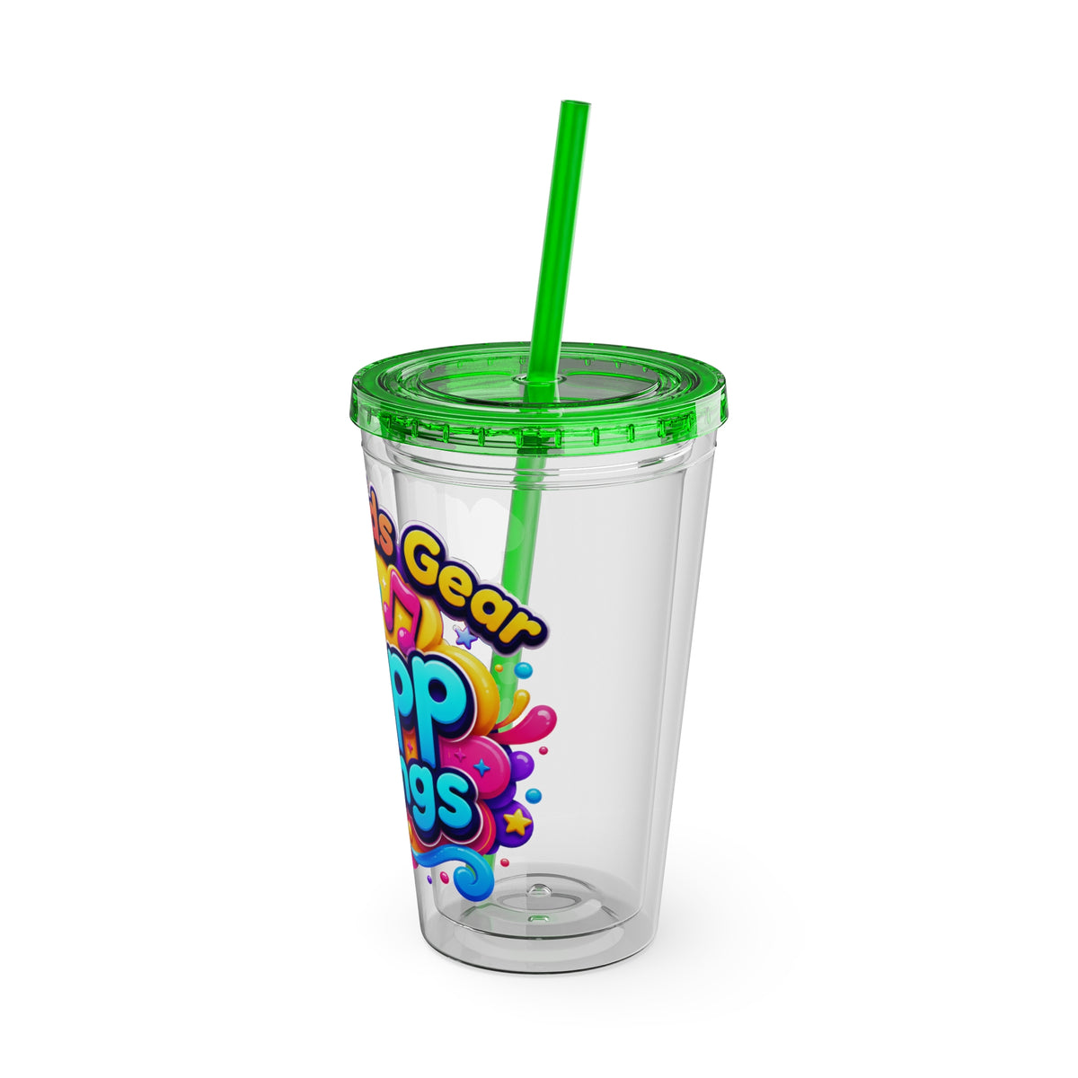 Zapp Songs Kids Tumbler with Straw — 16oz Colorful Music Logo Cup
