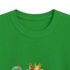 Kinder-T-Shirt – „Prinz Glitzer Zapp Figur“ Süße gekrönte Sonne Grafik
