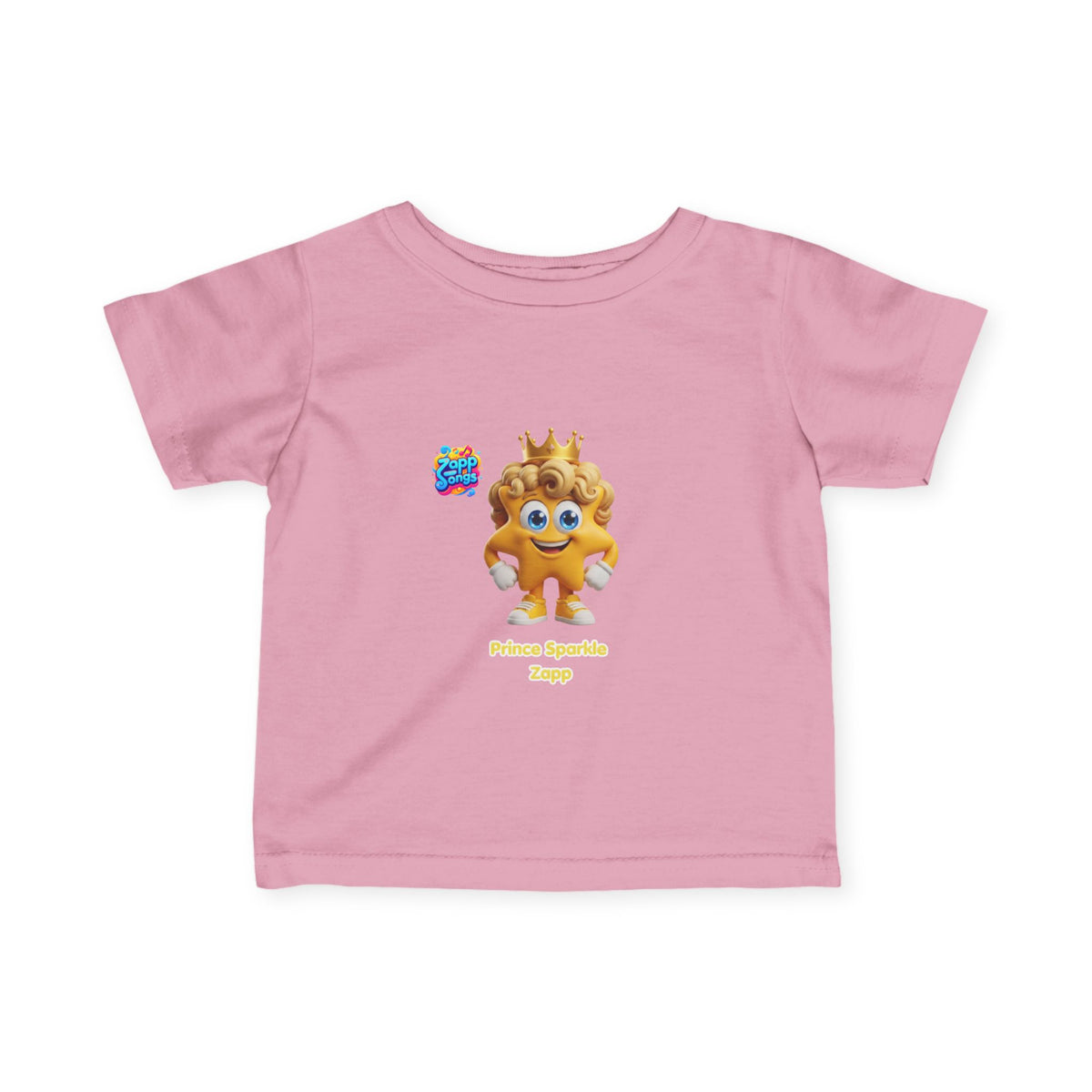 Infant Tee — 'Prince Sparkle Zapp Character' Cute Crowned Baby Shirt