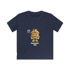 Kinder-T-Shirt – „Prinz Glitzer Zapp Figur“ Süße gekrönte Sonne Grafik