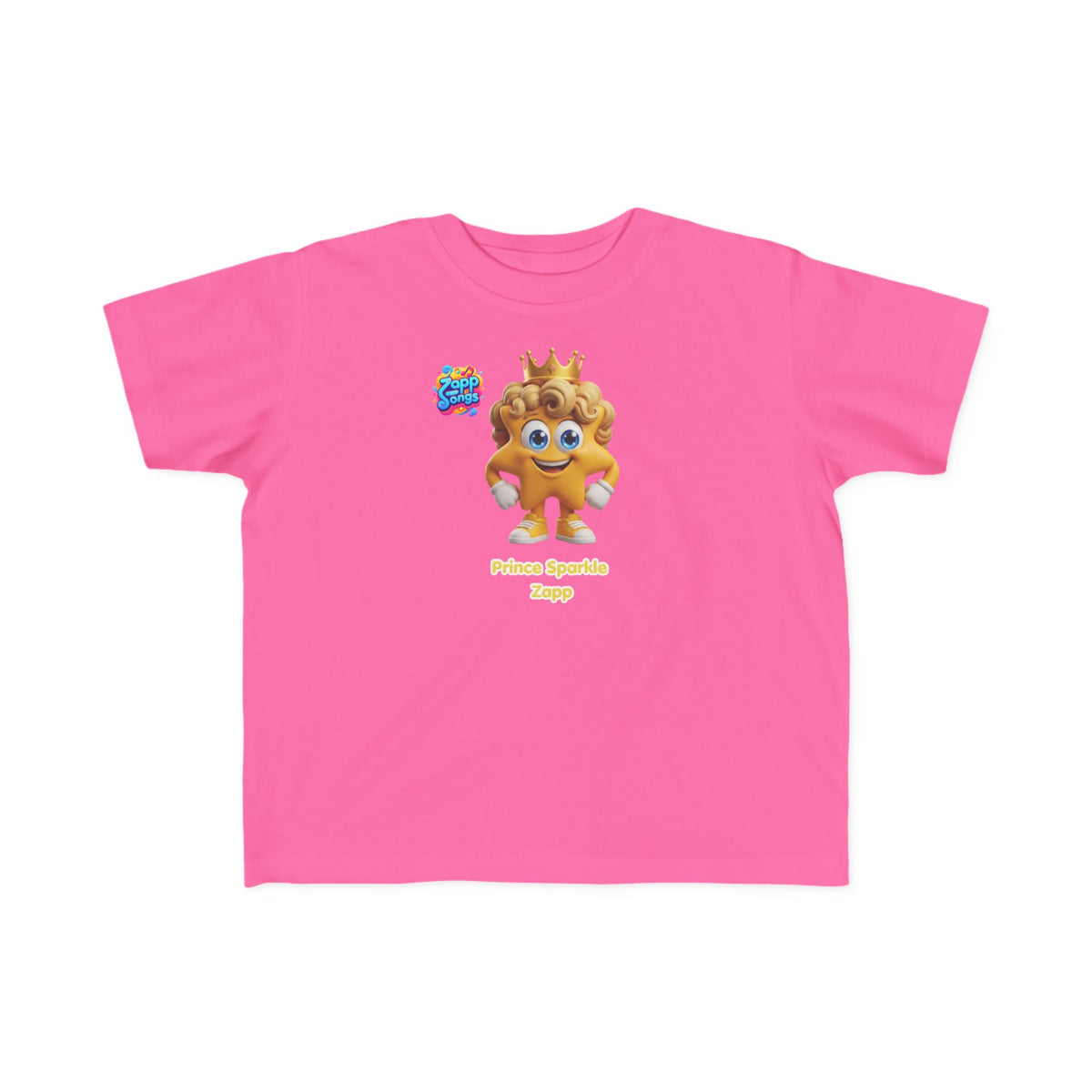 Toddler Tee — Prince Sparkle Zapp Character Cute Crowned Graphic Shirt