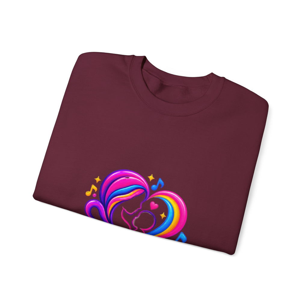 ZappMoms Heart Mom and Child Crewneck Sweatshirt