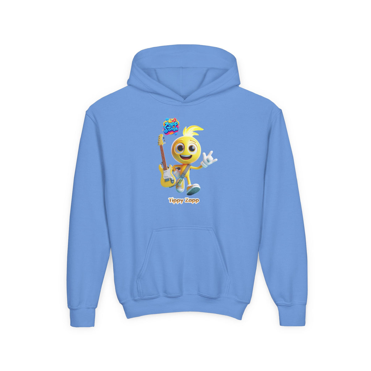 "Tippy Zapp" Guitar Character Kids Hoodie