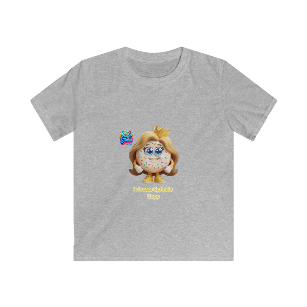 Kids Tee - Princess Sprinkle Donut Zapp Character  — Cute Crowned Sprinkle Character Shirt